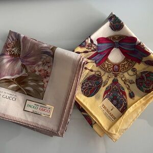 Floral and Jewelry Design Silk Scarves